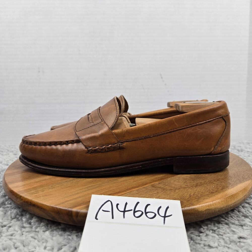 Allen Edmonds Mens 8.5D Cavanaugh Brown Leather Casual Office Penny Loafer
